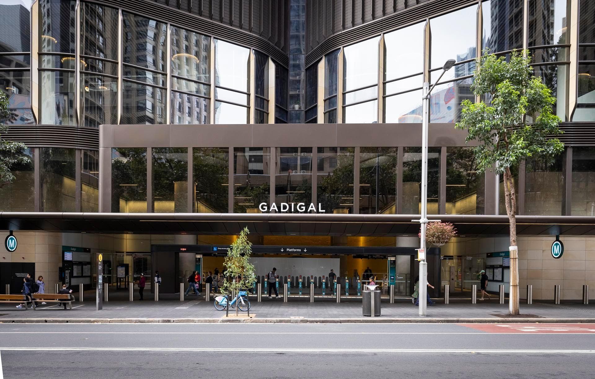 Entrance of Gadigal Metro Station